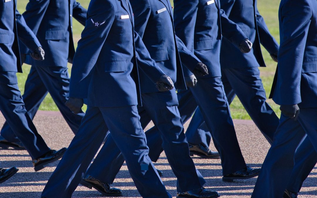 military unit marching