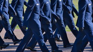 military unit marching